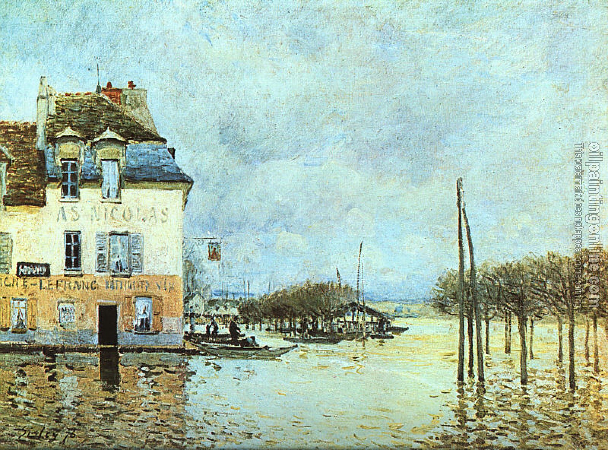 Sisley, Alfred - Flood at Pont-Marley